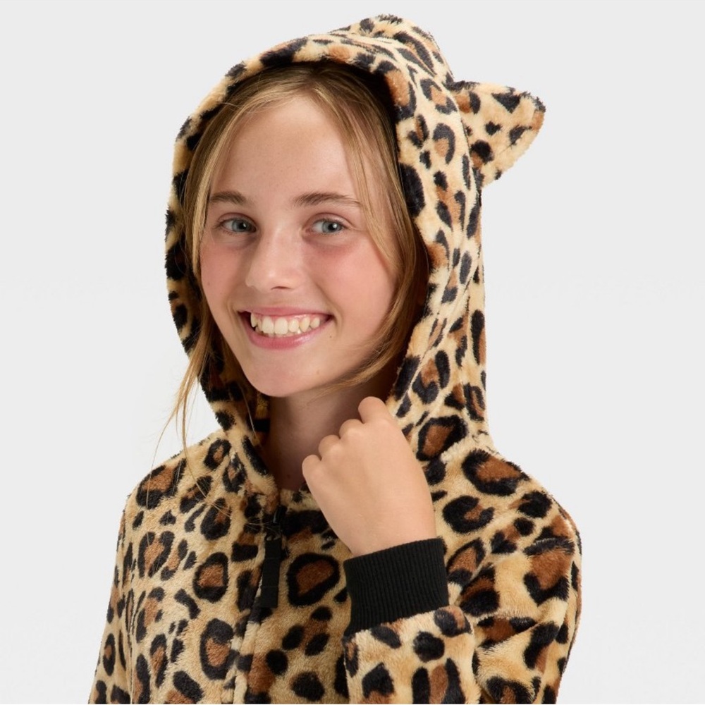 Cat & Jack Animal Print Fleece onesie